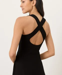 Organic Fit & Flare Open Back Maxi Dress