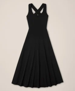 Organic Fit & Flare Open Back Maxi Dress