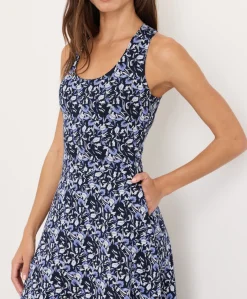 Organic Fit & Flare Open Back Maxi Dress
