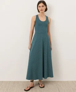Organic Fit & Flare Open Back Maxi Dress