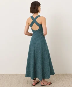 Organic Fit & Flare Open Back Maxi Dress
