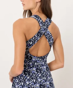 Organic Fit & Flare Open Back Maxi Dress