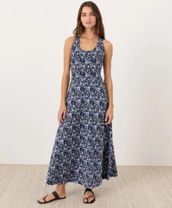 Organic Fit & Flare Open Back Maxi Dress