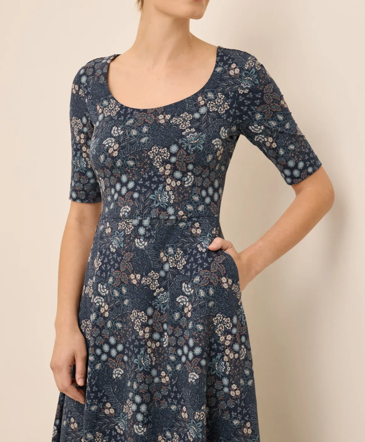 Organic Fit & Flare Signature Scoop Dress