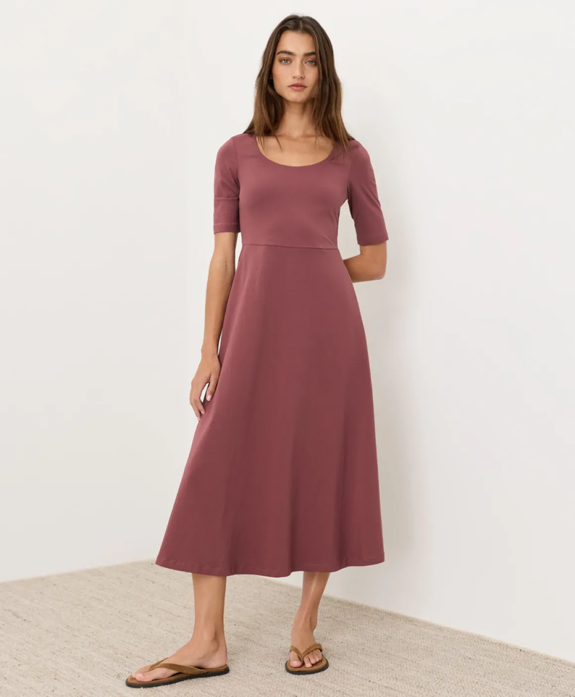 Organic Fit & Flare Signature Scoop Dress