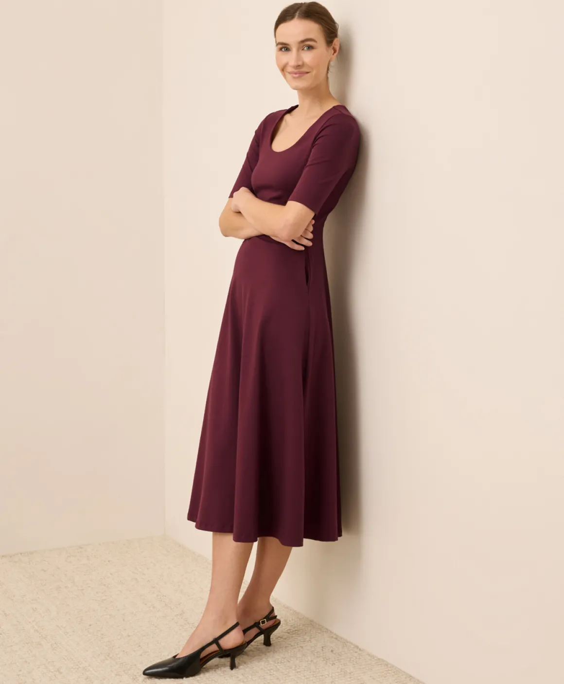 Organic Fit & Flare Signature Scoop Dress