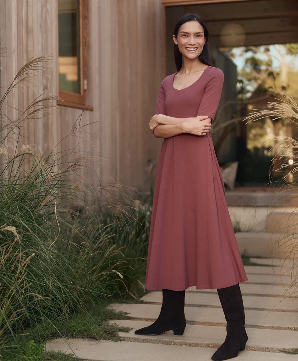 Organic Fit & Flare Signature Scoop Dress