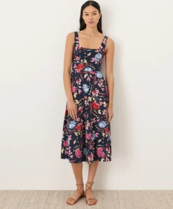 Organic Fit & Flare Square Neck Dress