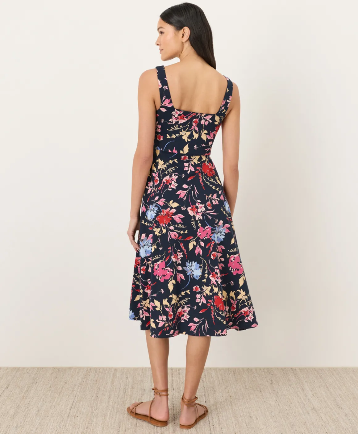 Organic Fit & Flare Square Neck Dress