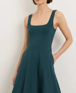 Organic Fit & Flare Square Neck Dress