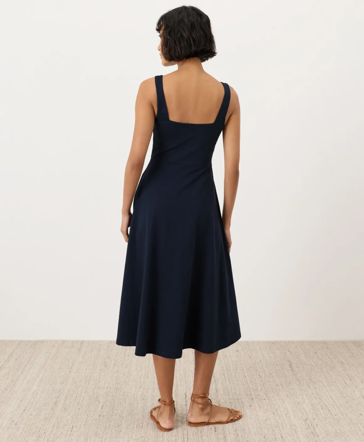 Organic Fit & Flare Square Neck Dress