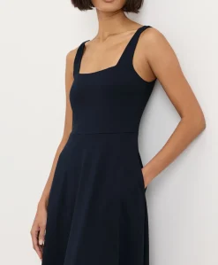 Organic Fit & Flare Square Neck Dress