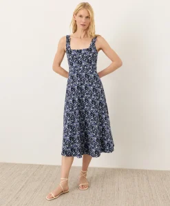 Organic Fit & Flare Square Neck Dress