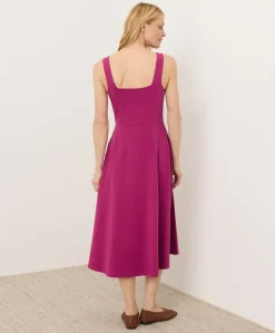 Organic Fit & Flare Square Neck Dress