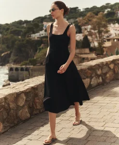 Organic Fit & Flare Square Neck Dress