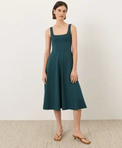 Organic Fit & Flare Square Neck Dress