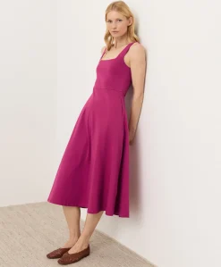 Organic Fit & Flare Square Neck Dress
