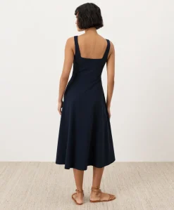 Organic Fit & Flare Square Neck Dress