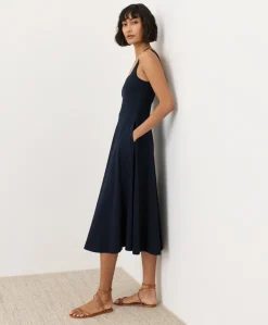 Organic Fit & Flare Square Neck Dress