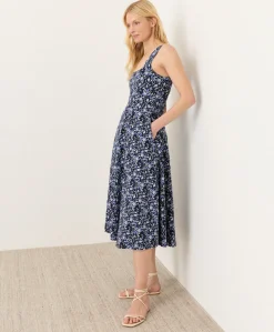 Organic Fit & Flare Square Neck Dress