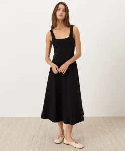 Organic Fit & Flare Square Neck Dress