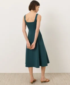 Organic Fit & Flare Square Neck Dress