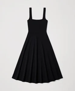 Organic Fit & Flare Square Neck Dress
