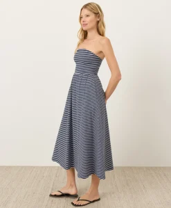 Organic Fit & Flare Strapless Dress