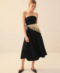 Organic Fit & Flare Strapless Dress