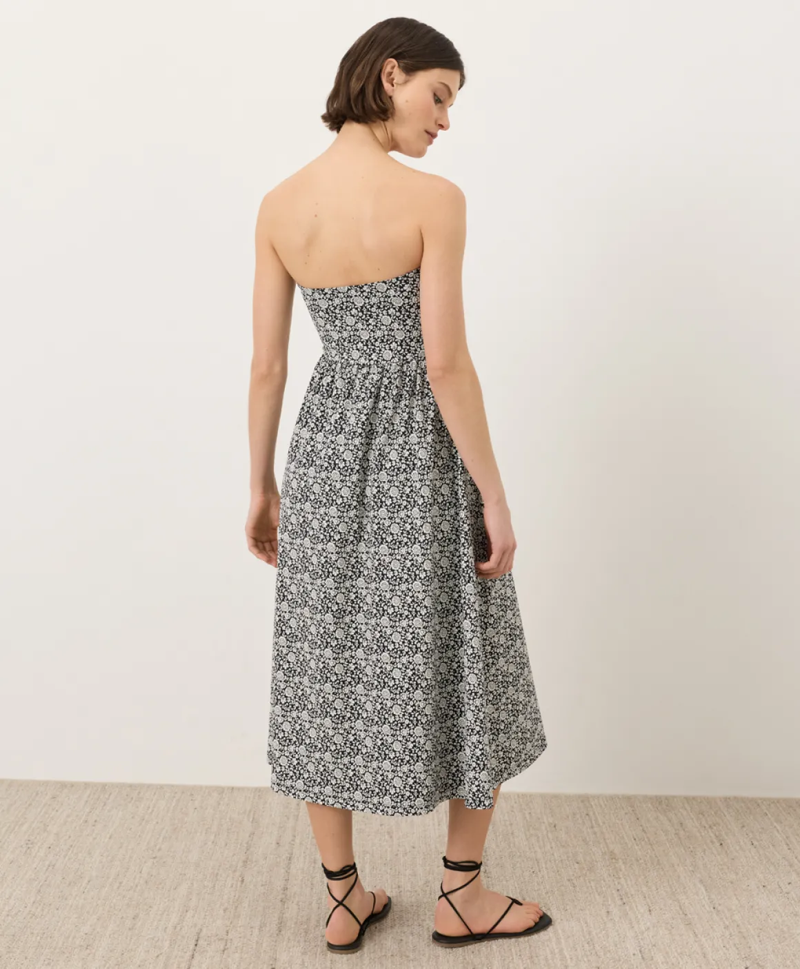 Organic Fit & Flare Strapless Dress
