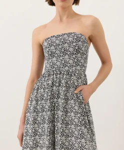 Organic Fit & Flare Strapless Dress