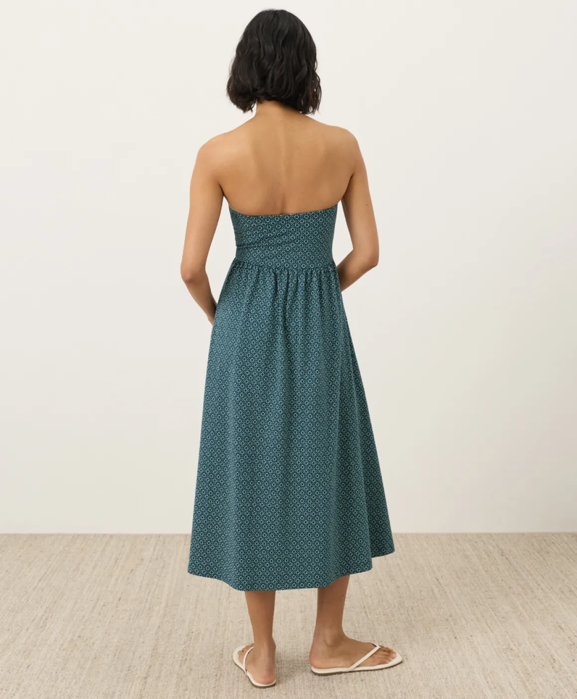 Organic Fit & Flare Strapless Dress