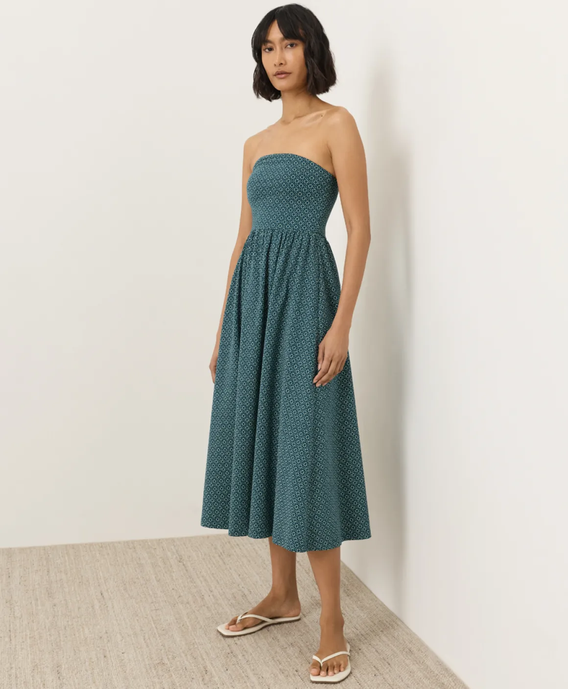 Organic Fit & Flare Strapless Dress