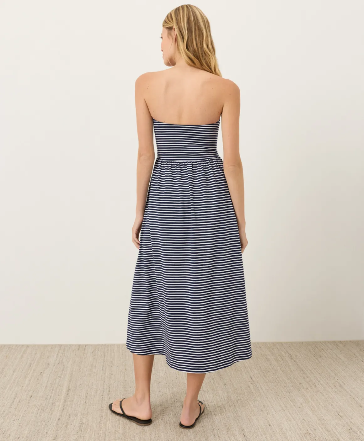Organic Fit & Flare Strapless Dress