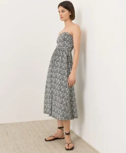Organic Fit & Flare Strapless Dress