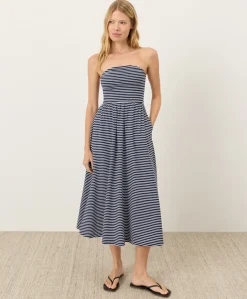 Organic Fit & Flare Strapless Dress