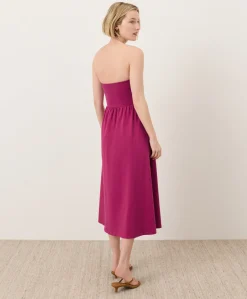 Organic Fit & Flare Strapless Dress