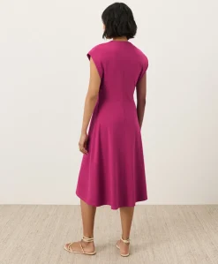 Organic Fit & Flare V-Neck Twist Dress