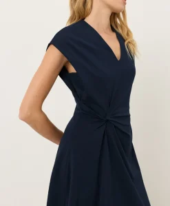 Organic Fit & Flare V-Neck Twist Dress