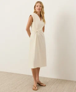 Organic Fit & Flare V-Neck Twist Dress