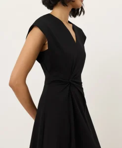 Organic Fit & Flare V-Neck Twist Dress