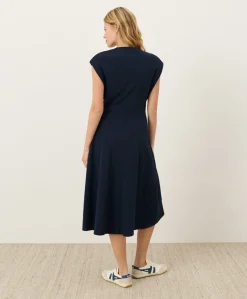 Organic Fit & Flare V-Neck Twist Dress