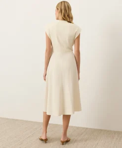 Organic Fit & Flare V-Neck Twist Dress