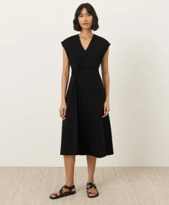Organic Fit & Flare V-Neck Twist Dress