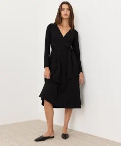 Organic Fit & Flare Wrap Dress