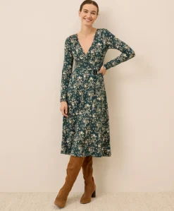 Organic Fit & Flare Wrap Dress