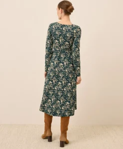 Organic Fit & Flare Wrap Dress