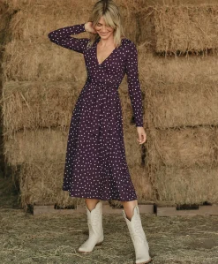 Organic Fit & Flare Wrap Dress