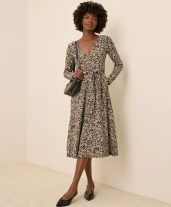 Organic Fit & Flare Wrap Dress