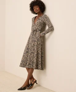 Organic Fit & Flare Wrap Dress